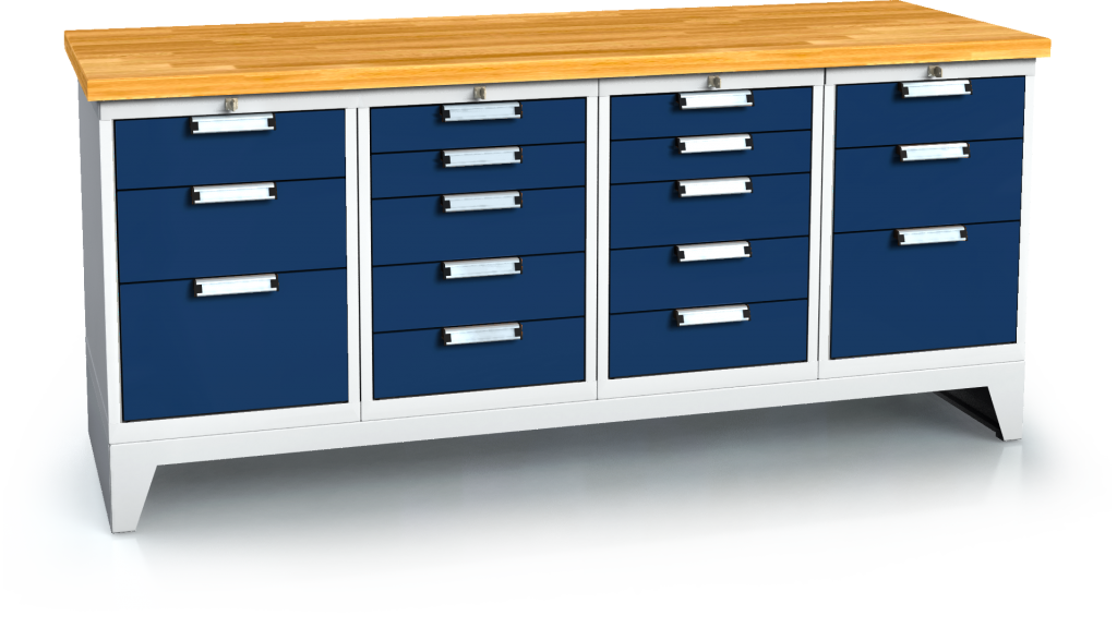 Standardausführung alpede UNI - Platten - Container - Robustes Gestell mit Füßen 880 x 2000 x 700